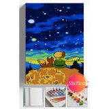 Sayılarla Boyama Seti Numaralı Tuval Fırça Boya Dahil Kasnaklı Set 50X70 cm -Küçükprens