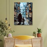 Sayılarla Boyama Seti Sihir Yolu 50x65 cm Harry Potter Diagon Yolu Büyücüler Sokağı