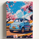 Sayılarla Boyama Tuval Hobi Seti, 500L Temalı Fırça ve Boya Dahil Set (Çıtalı) 40x50 CM, Kendin Yap Sayılarla Tuval Boya Kiti (KASNAKLI)