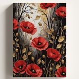 Sayılarla Boyama Tuval Hobi Seti Altın Gelincik Temalı Fırça ve Boya Dahil Set (Çıtalı) 40X50 cm Kendin Yap Sayılarla Tuval Boya Kiti (Kasnaklı) - 41 Delft Blue