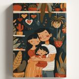 Sayılarla Boyama Tuval Hobi Seti ANNELER GÜNÜ Temalı Fırça ve Boya Dahil Set (Çıtalı) 50X70 CM Kendin Yap Sayılarla Tuval Boya Kiti (KASNAKLI)