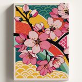 Sayılarla Boyama Tuval Hobi Seti CHERRYBOOM Temalı Fırça ve Boya Dahil Set (Çıtalı) 50X70 CM Kendin Yap Sayılarla Tuval Boya Kiti (KASNAKLI)