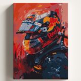 Sayılarla Boyama Tuval Hobi Seti, F1 MOTOR Temalı Fırça ve Boya Dahil Set (Çıtalı) 50X70 CM, Kendin Yap Sayılarla Tuval Boya Kiti (KASNAKLI)