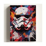 Sayılarla Boyama Tuval Hobi Seti Star Wars Temalı Fırça ve Boya Dahil Set (Çıtalı) 40X50 cm Kendin Yap Sayılarla Tuval Boya Kiti (Kasnaklı) - 1