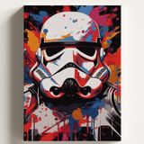 Sayılarla Boyama Tuval Hobi Seti STAR WARS Temalı Fırça ve Boya Dahil Set (Çıtalı) 40x50 CM Kendin Yap Sayılarla Tuval Boya Kiti (KASNAKLI)
