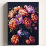 Sayılarla Boyama Tuval Hobi Seti SÜMBÜL Temalı Fırça ve Boya Dahil Set (Çıtalı) 50X70 CM Kendin Yap Sayılarla Tuval Boya Kiti (KASNAKLI)