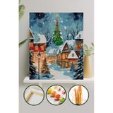 Sayılarla Boyama Tuval Seti 40x50 Cm - Yılbaşı