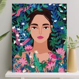 Sayılarla Boyama Tuval Seti Çok Renkli Fırça ve Boya Dahil 40X50 cm Çıtalı Model - Amazon