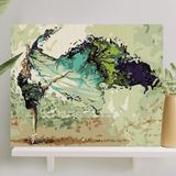 Sayılarla Boyama Tuval Seti Fırça Boya Dahil (Çıtalı) 40X50 cm - Balerin - Çok Renkli