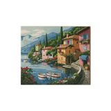 Sayılarla Boyama Tuval Seti Fırça Boya Dahil (Çıtalı) 40X50 cm - Göl Evi - Standart