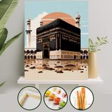 Sayılarla Boyama Tuval Seti Fırça Boya Dahil (Çıtalı) 40X50 cm - Kabe