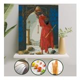 Sayılarla Boyama Tuval Seti Fırça Boya Dahil (Çıtalı) 40x50 CM - Kaplumbağa Terbiyecisi