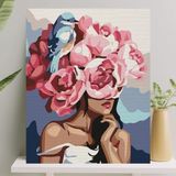 Sayılarla Boyama Tuval Seti Fırça Boya Dahil (Çıtalı) 40X50 cm - Manolya - Çok Renkli - Standart - Genel