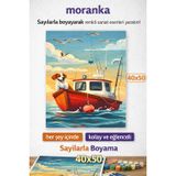 Sayılarla Boyama Tuval Seti Fırça Boya Dahil (Çıtalı) 40X50 cm - TEKNE DOSTUM