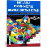 Sayılarla Piksel-Mozaik Boyama Kitabı (100 Hayvan Boyaması)