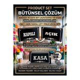 SAYILI COLLECTION Ahşap Kapı Tabelası Çift Yönlü Açık Kapalı Yazısı ve Kasa Levhası Mağaza Dükkan Ofis Uyarı Levhası Siyah