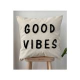 Saymine Good Vibes Kırlent Işleme Punch ( Panç ) Hediyelik Süs El Yapımı El Emeği Punch Işi Panç Dekor