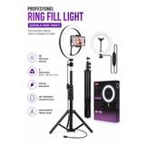 SAYMOND 10"inç Ring Light Youtuber Tiktok Çekim Işıklı Telefon Tutucu Profesyonel Influencer Çekim Işığı