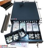 Saypos 4 Banknot Gözlü Masa Altı Montaj Askılı, Pos Bağlantılı, Anahtardan Açılır Para Çekmecesi 33,5x37x9cm