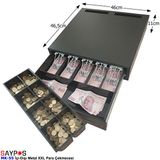 Saypos 46x46.5x11 CM İçi-Dışı Full Metal 5 Geniş Banknotluk Ekstra Büyük Ağır Yük Para Çekmecesi