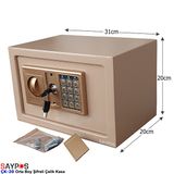 Saypos Çk20 Orta Boy Para Kasası Şifreli Elektronik Tuşlu ve Anahtarlı Çelik Kasa 31x20x20 CM