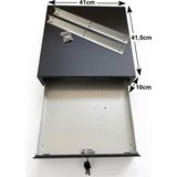 Saypos Masa Altı Montaj Askılı Içi Çok Geniş Çekmeceli Metal Para Kasası 41X41,5X10CM