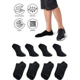 Saysez Bambu Erkek Sneaker Füme Renk Çorap Dikişsiz Görünmez Bilekte Spor Çorap Premium 4'lü Paket - 40 - 45