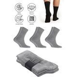 Saysez Bambu Erkek Soket Uzun Düz Renkli Melanj Çorap Dikişsiz Premium Paket 3'lü / Yıkamalı Kokulu Soft Çorap - Gri Melanj - 40 - 45
