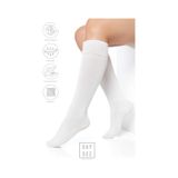 Saysez Bambu Kadın Dizaltı Düz Beyaz Yumuşak Uzun Dikişsiz Çorap / Pantolon Çorabı / Teni Göstermeyen Çorap Renkli