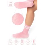 Saysez Bambu Kadın Kaydırmaz Taban Silikon Baskı Pilates Yoga Fitness Dans Aktivite Tenis Çorabı - Pembe - 36 - 41