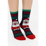 Saysez Unisex Yılbaşı Desenli Renkli Soket Çorap Christmas Happy New Year - 35 - 42 - Renkli-43