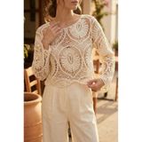 SAYZEN DANTEL İŞLEME CROP BLUZ