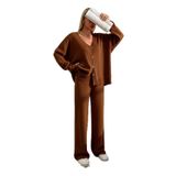 SAYZEN YOUR SHİNE BASİC HIRKA PANTOLON ALT-ÜST TAKIM Kahverengi Standart