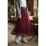 SAYZEN YOUR SHİNE ÇİÇEK DESENLİ FLOG ETEK Bordo 42