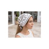 SAYZEN YOUR SHİNE püskül detaylı tığ dokuma kadın bandana