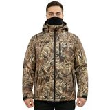 Saz Desen Soft Shell Mont Avcı Desen Çift Kat Polarlı