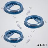 Sazan El Oltası Takımı - Büyük Kasnak - 3 Adet - 3 İğneli - Dip Olta - Kurşunlu