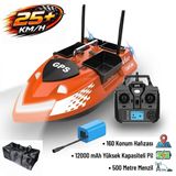 SAZAN YEMLEME BOTU Flytec V802 Pro 500M Menzilli, GPS'li, 160 Konumlu, Oto Eve Dönüş, Yüksek Kapasiteli Batarya, Yüksek Hızlı (25Km/S Hız) Balık, Sazan Yemleme Teknesi ve Botu + Çantalı Normal Paket