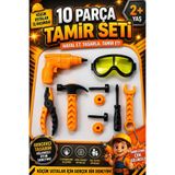 SAZE 10 Parça Oyuncak Tamir Seti Matkaplı Gözlüklü Eğitici Tamir Aletleri Seti 2+ Yaş