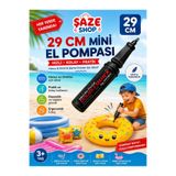 SAZE 29 Cm Mini El Pompası Şişirme Pompası | Havuz, Deniz Simidi, Kolluk ve Şişme Oyuncak Şişirme Pompası | Taşınabilir El Pompası