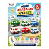 SAZE 6’lı Mini Araba Seti 12+ Ay Eğitici Oyuncak Araç Seti 2 Farklı Model Renkli Mini Arabalar ( 07 691 )