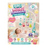 SAZE Işıklı Müzikli Kumandalı Bebek Dönencesi – Projeksiyonlu Sevimli Figürlü Beşik Oyuncağı