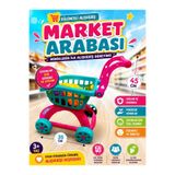 SAZE Oyuncak Market Arabası Meyve Sebze Setli Çocuk Alışveriş Arabası Eğitici Oyuncak 3+ Yaş