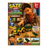SAZE Römorklu Oyuncak Traktör 39 CM Büyük Boy Hareketli Tarım Aracı Çocuk Oyuncağı 3+ Yaş