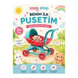 SAZE Şaze Shop Benim İlk Pusetim Pembe Oyuncak Bebek Arabası 46x40 cm 2+ Yaş Rol Yapma Oyuncağı