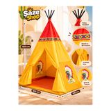 SAZE Şaze Shop Çocuk Oyun Çadırı 100 x 100 x 135 cm Kolay Kurulum İç ve Dış Mekan Oyun Evi 3+ Yaş