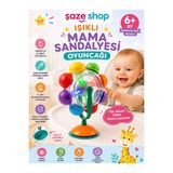 SAZE Şaze Shop Işıklı Mama Sandalyesi Oyuncağı 6+ Ay Vantuzlu Dönen Çıngıraklı Bebek Gelişim Oyuncağı