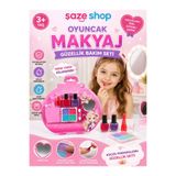 SAZE Şaze Shop Oyuncak Makyaj Güzellik Bakım Seti 3+ Yaş Çocuklara Özel Renk Veren Makyaj Oyuncak Seti