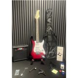 Sazhane Kırmızı Hss Elektro Gitar Seti Full ( Gitar,amfi,stand,askı,kapo,yedek Tel,tuner,kablo,askı,kılıf - kırmızı-beyaz - Kırmızı - Beyaz