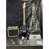 Sazhane Siyah Elektro Gitar Full Set – 15W Bluetooth Amfi